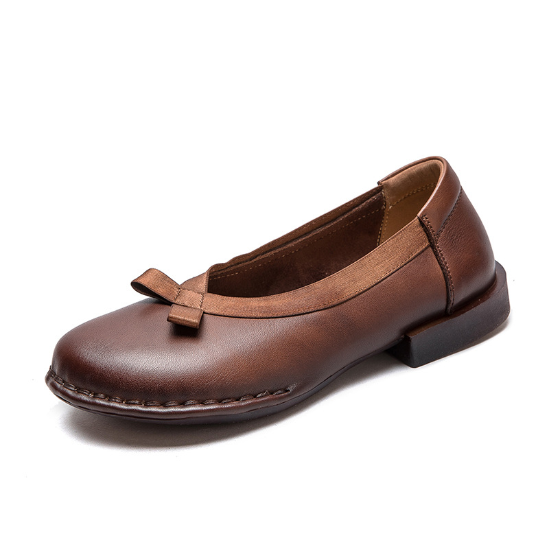Womens Heels - 2,5 cm Kuh Echtes Leder Ethnische
