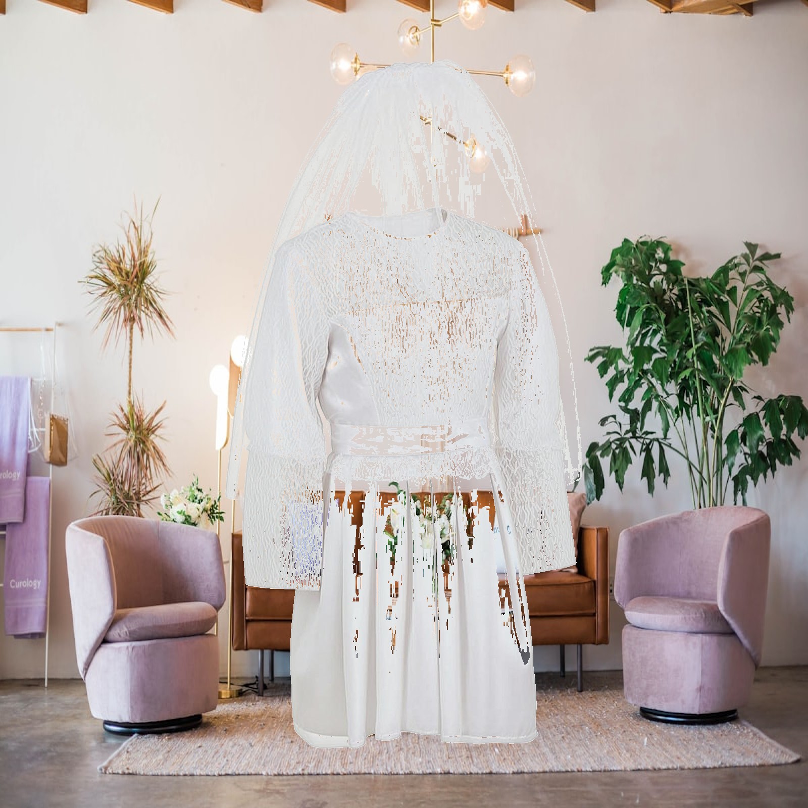 Lace Dress - Kostüm für Mädchen, Brautkleid im Spitzenstil