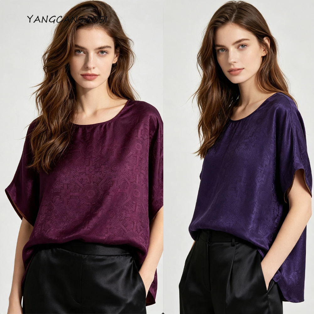 Silk Blouse - Übergröße Damen Casual Sommer Neu 100%