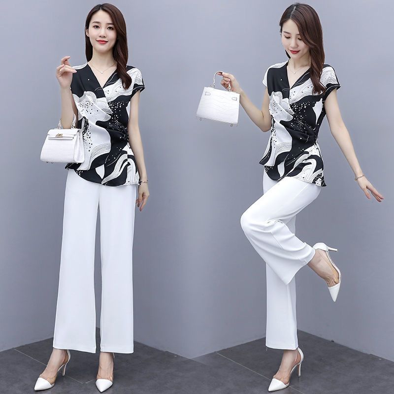 Tailored Trouser Wide - Sommer 2025 Hosen-Sets für Frauen, 2-teilig,
