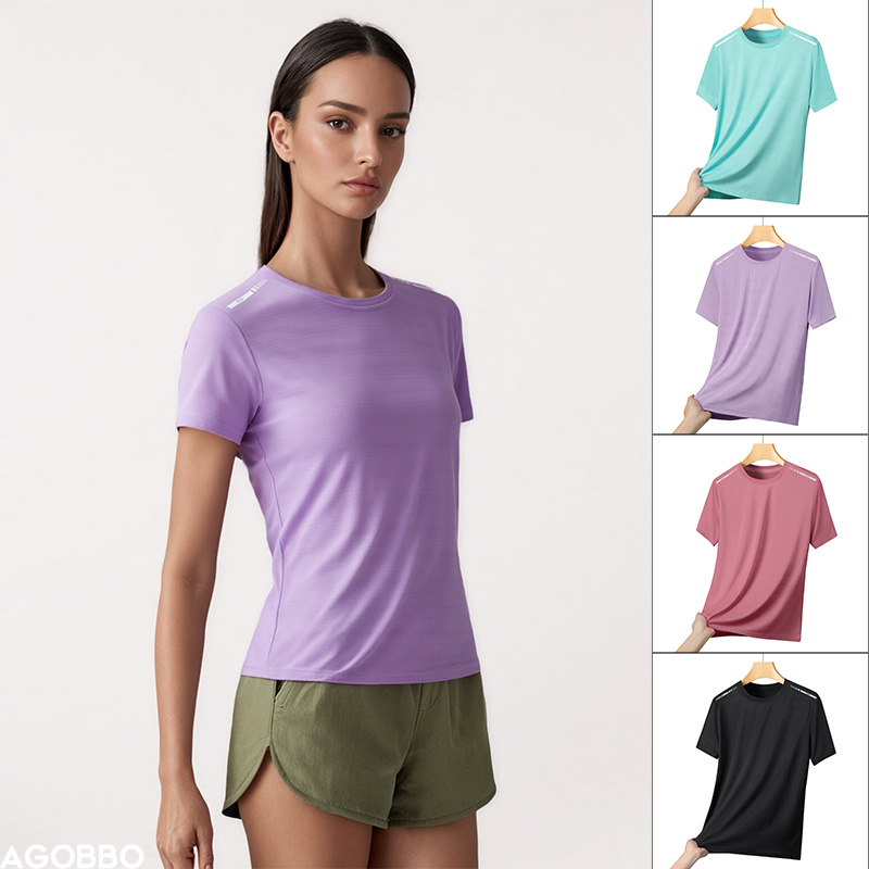 Silk Blouse - Reflektierendes Lauf-T-Shirt für Damen, hochelastisches, atmungsaktives,