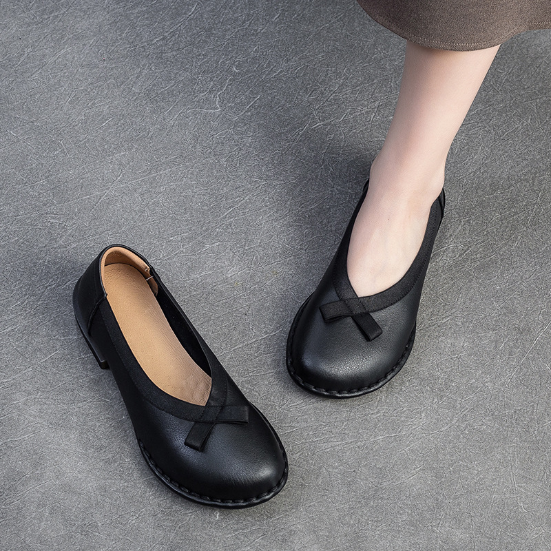 2,5 cm Kuh Echtes Leder Ethnis – Womens Heels Bewertung und Preis