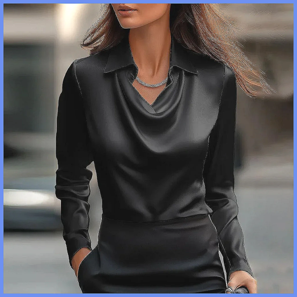 Vintage Satin-Bluse für Damen, – Silk Blouse Bewertung und Preis