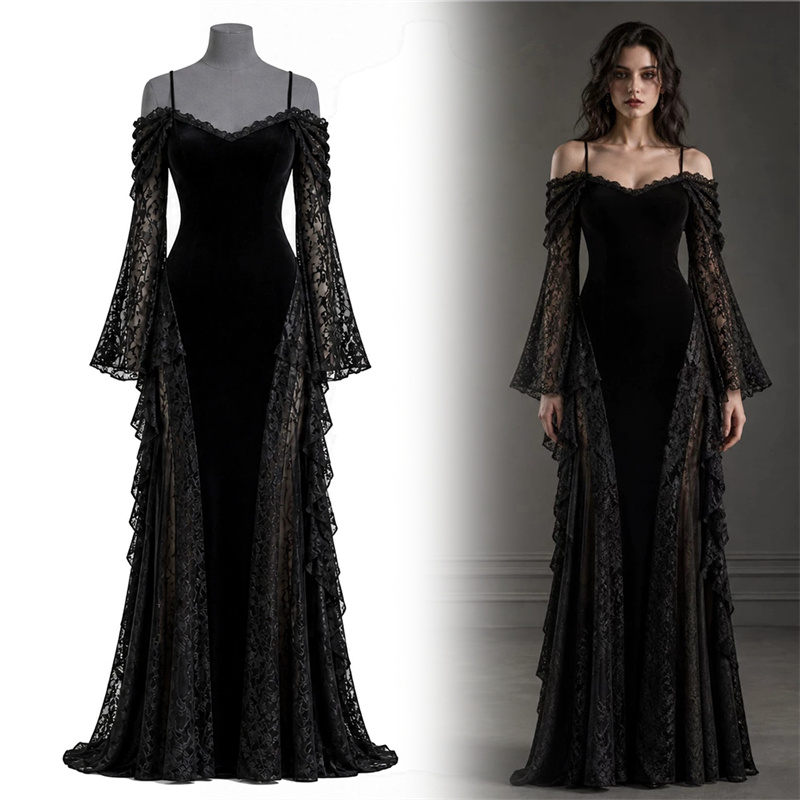 Halloween Hexenkönigin Cosplay – Evening Gown Bewertung und Preis